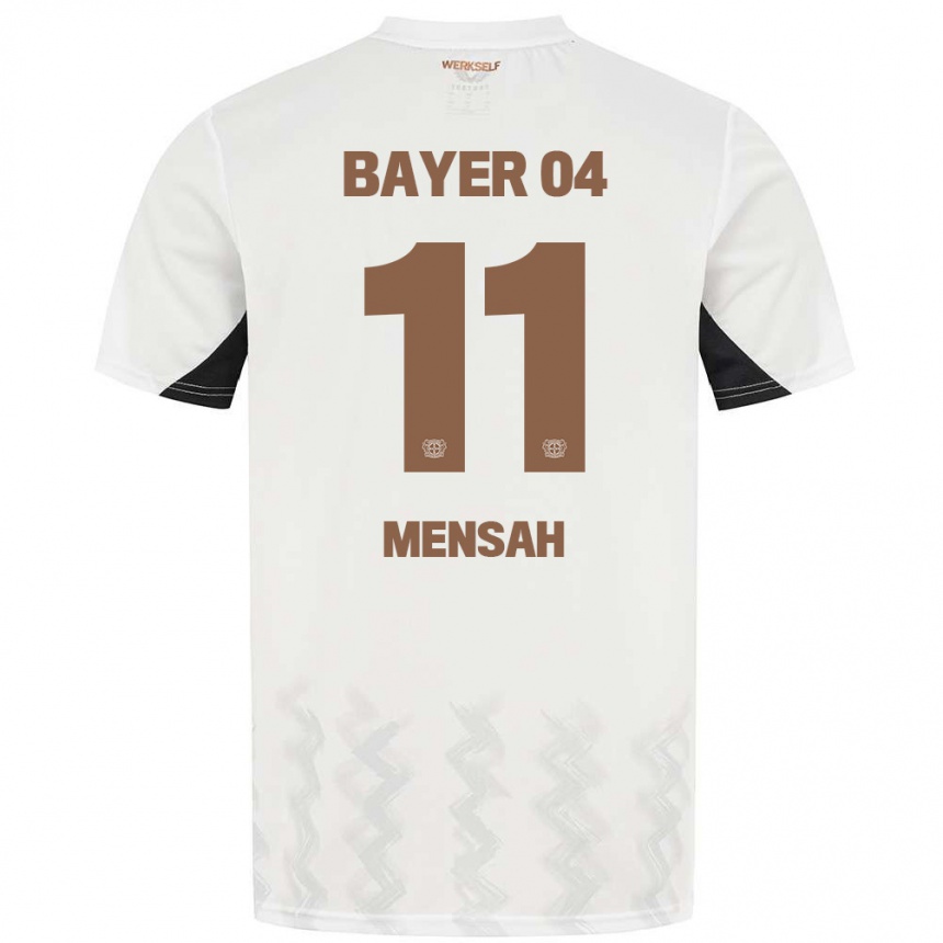 Niño Fútbol Camiseta Jeremiah Mensah #11 Blanco Negro 2ª Equipación 2024/25 México