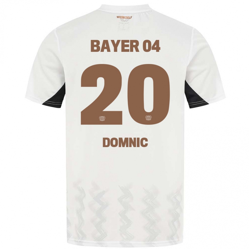 Niño Fútbol Camiseta Nebe-Sirak Domnic #20 Blanco Negro 2ª Equipación 2024/25 México