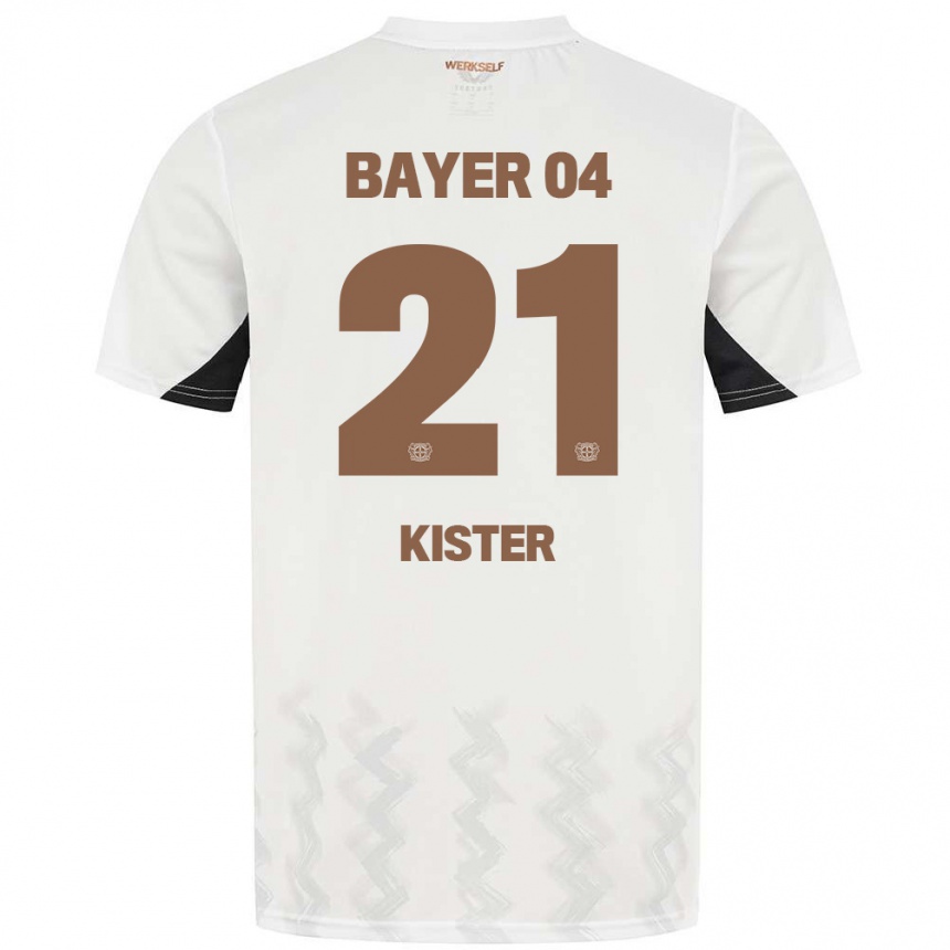 Niño Fútbol Camiseta Akim Kister #21 Blanco Negro 2ª Equipación 2024/25 México