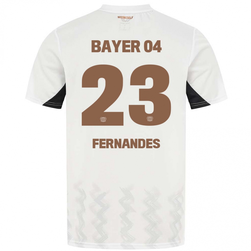 Niño Fútbol Camiseta Tyron Fernandes #23 Blanco Negro 2ª Equipación 2024/25 México