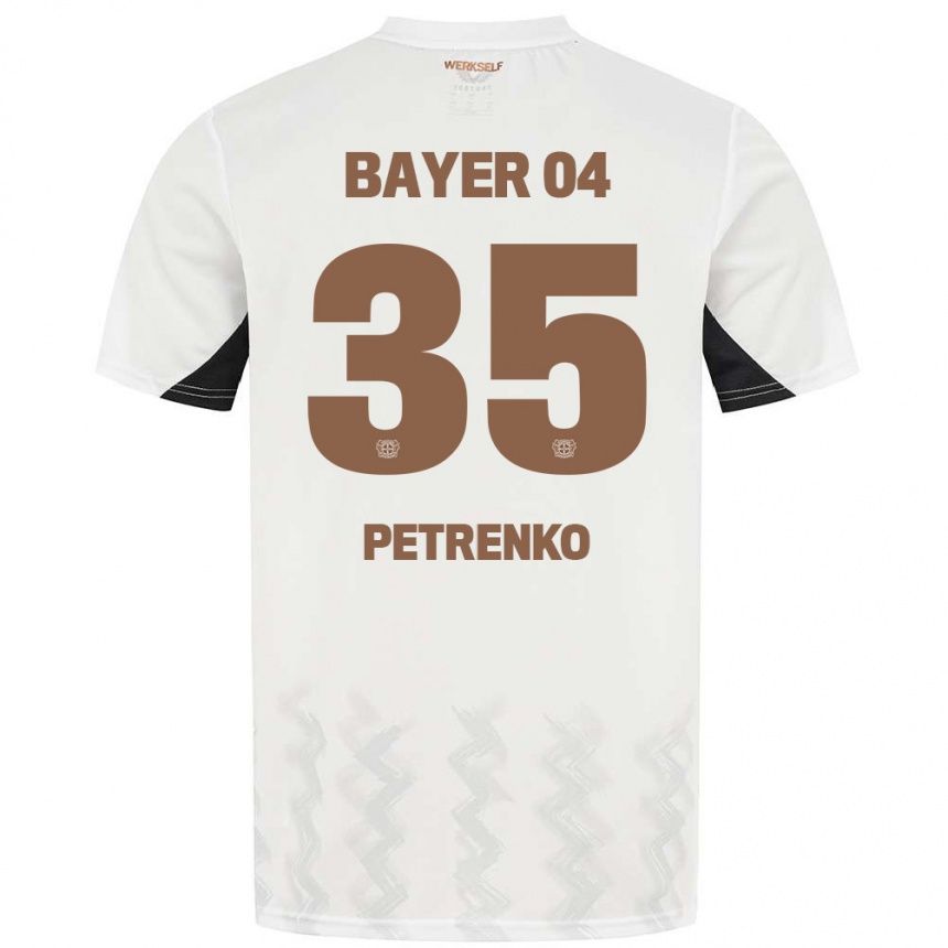 Niño Fútbol Camiseta Oleksandr Petrenko #35 Blanco Negro 2ª Equipación 2024/25 México