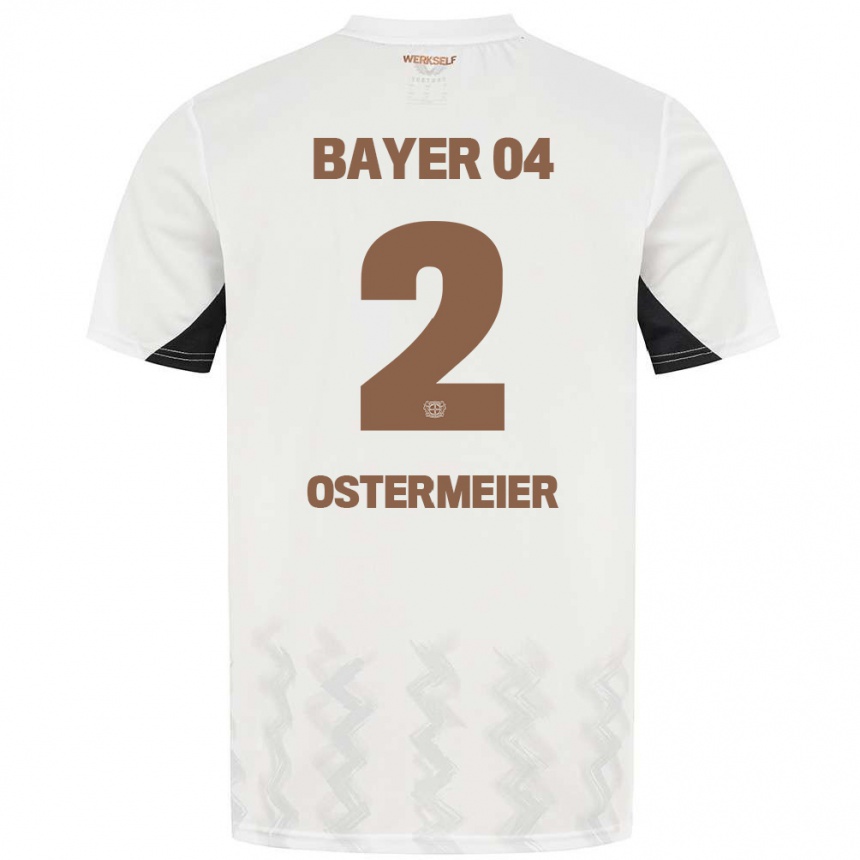 Niño Fútbol Camiseta Selina Ostermeier #2 Blanco Negro 2ª Equipación 2024/25 México