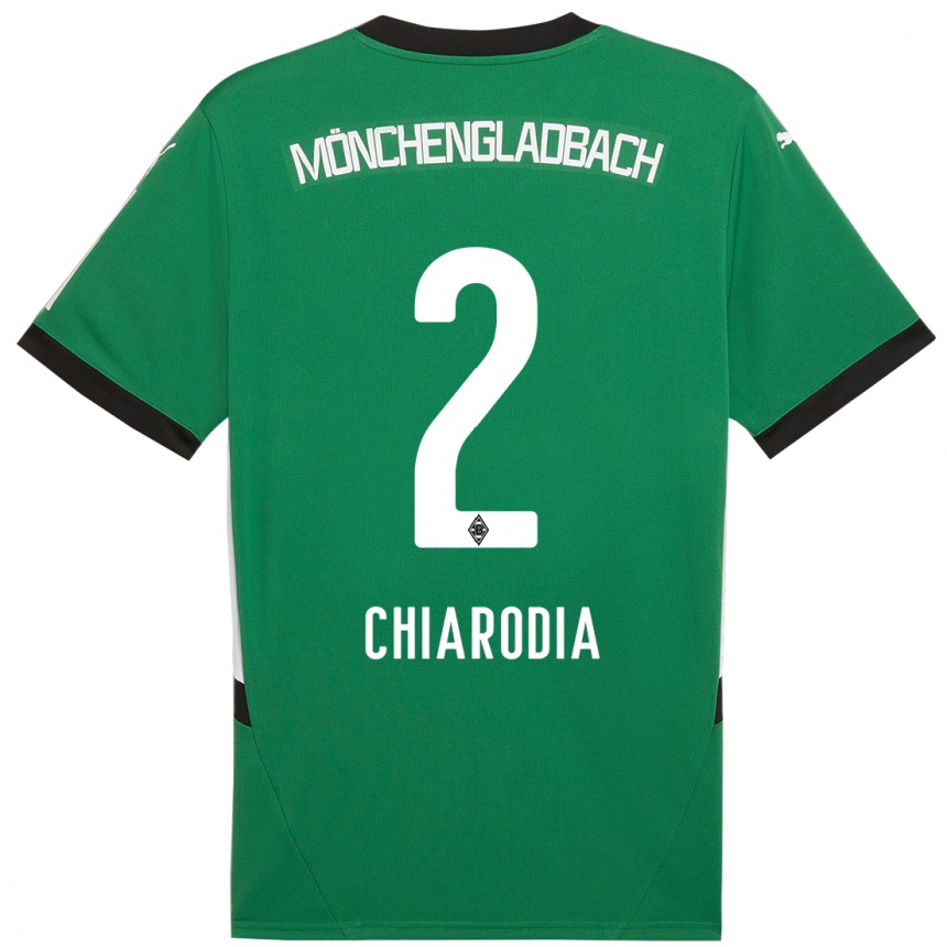 Niño Fútbol Camiseta Fabio Chiarodia #2 Verde Blanco 2ª Equipación 2024/25 México