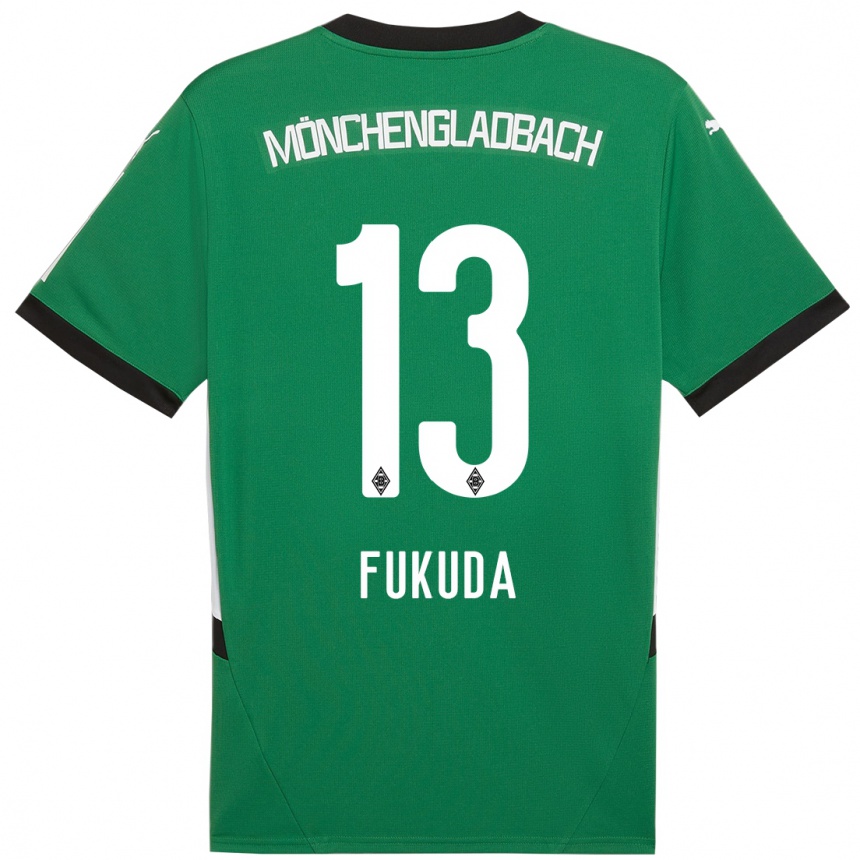 Niño Fútbol Camiseta Shio Fukuda #13 Verde Blanco 2ª Equipación 2024/25 México