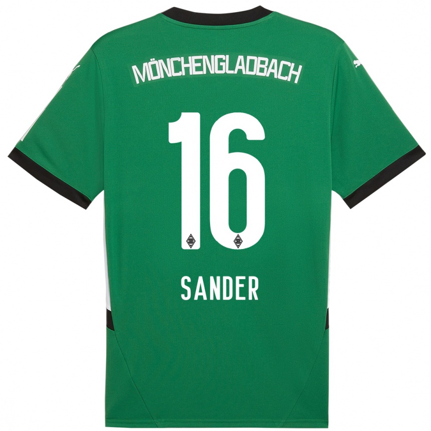 Niño Fútbol Camiseta Philipp Sander #16 Verde Blanco 2ª Equipación 2024/25 México