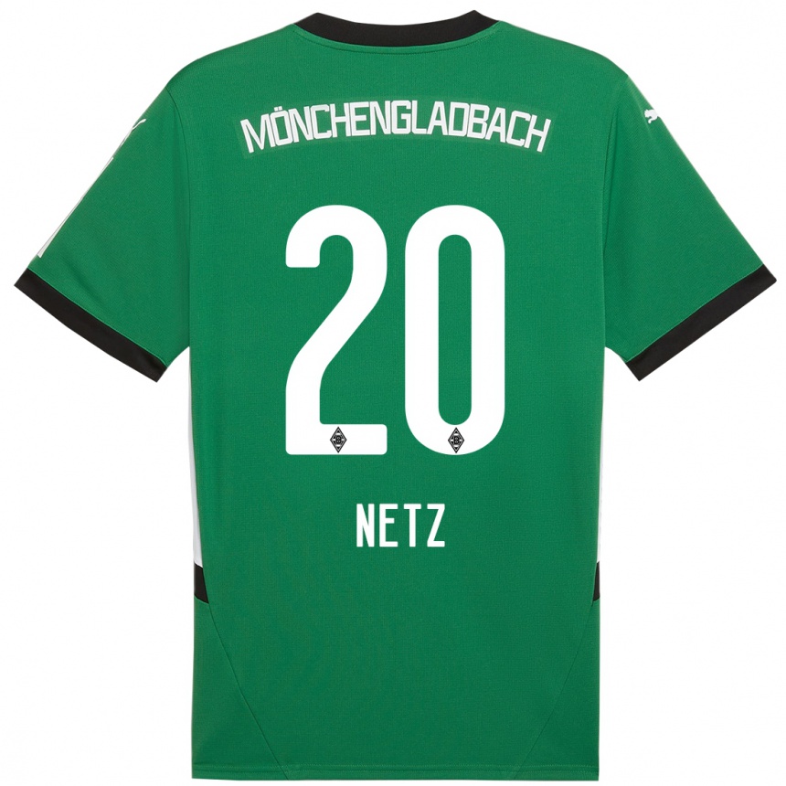 Niño Fútbol Camiseta Luca Netz #20 Verde Blanco 2ª Equipación 2024/25 México