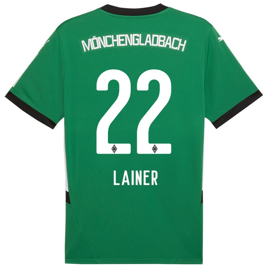 Niño Fútbol Camiseta Stefan Lainer #22 Verde Blanco 2ª Equipación 2024/25 México