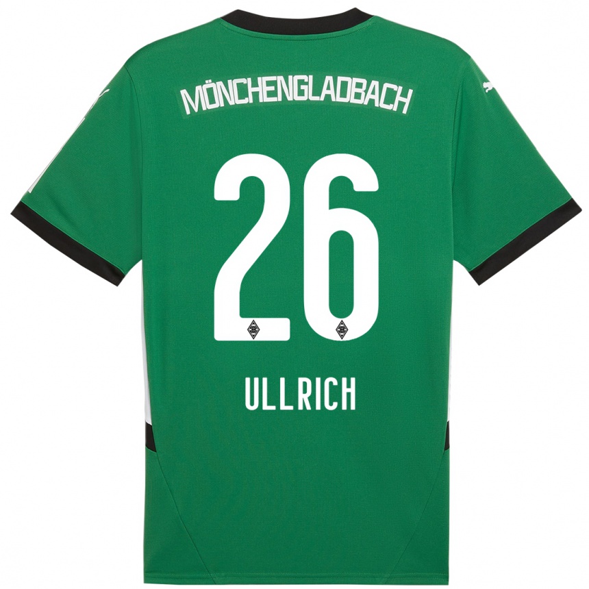 Niño Fútbol Camiseta Lukas Ullrich #26 Verde Blanco 2ª Equipación 2024/25 México