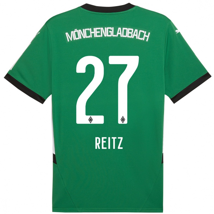 Niño Fútbol Camiseta Rocco Reitz #27 Verde Blanco 2ª Equipación 2024/25 México