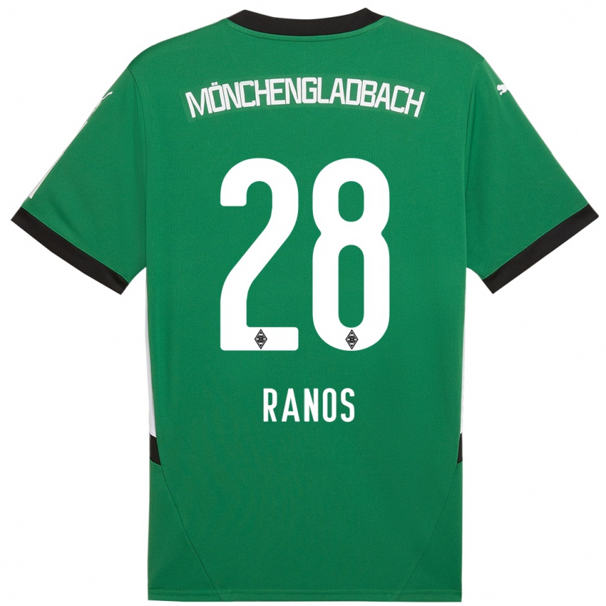 Niño Fútbol Camiseta Grant-Leon Ranos #28 Verde Blanco 2ª Equipación 2024/25 México