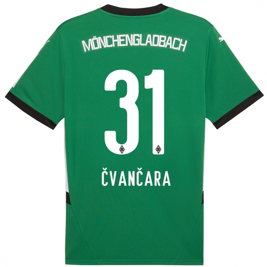 Niño Fútbol Camiseta Tomas Cvancara #31 Verde Blanco 2ª Equipación 2024/25 México