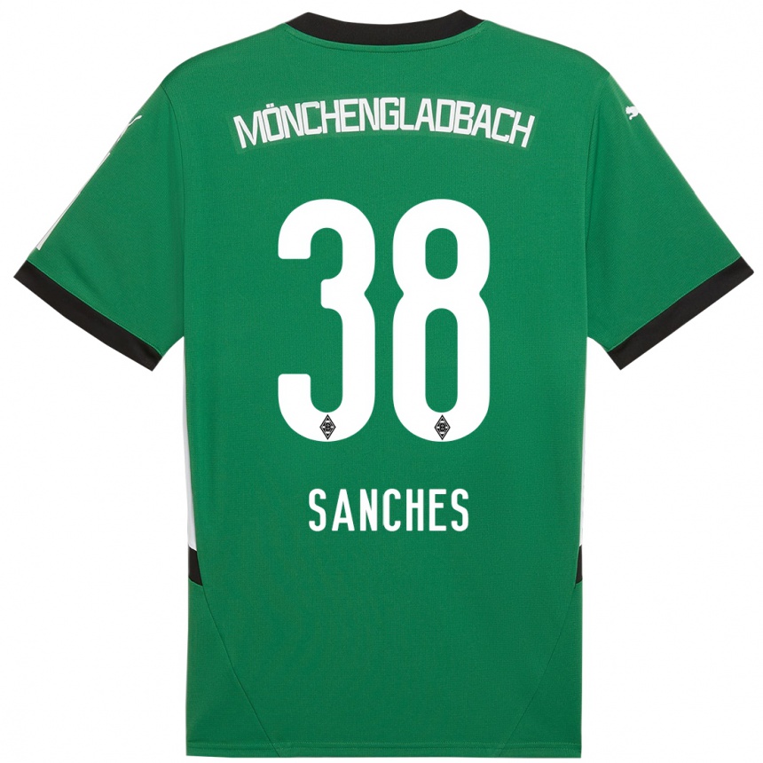 Niño Fútbol Camiseta Yvandro Borges Sanches #38 Verde Blanco 2ª Equipación 2024/25 México