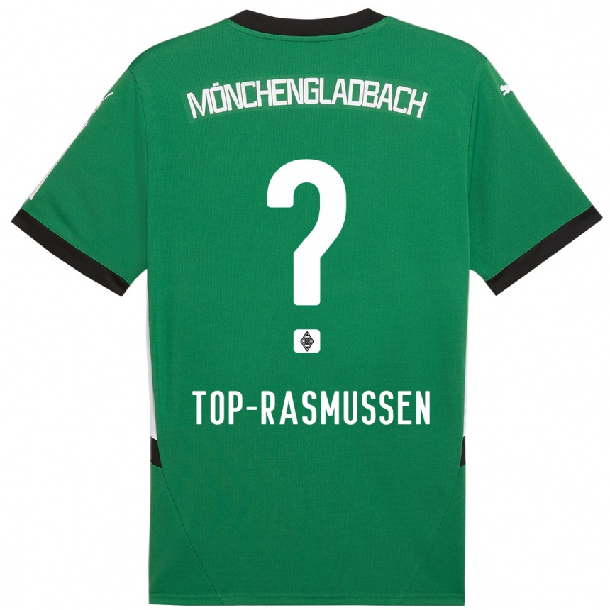 Niño Fútbol Camiseta Tristan Top-Rasmussen #0 Verde Blanco 2ª Equipación 2024/25 México