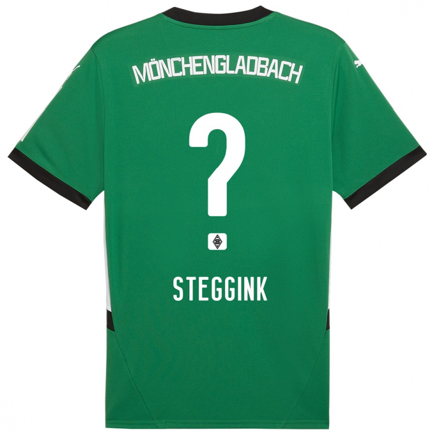 Niño Fútbol Camiseta Lennart Steggink #0 Verde Blanco 2ª Equipación 2024/25 México