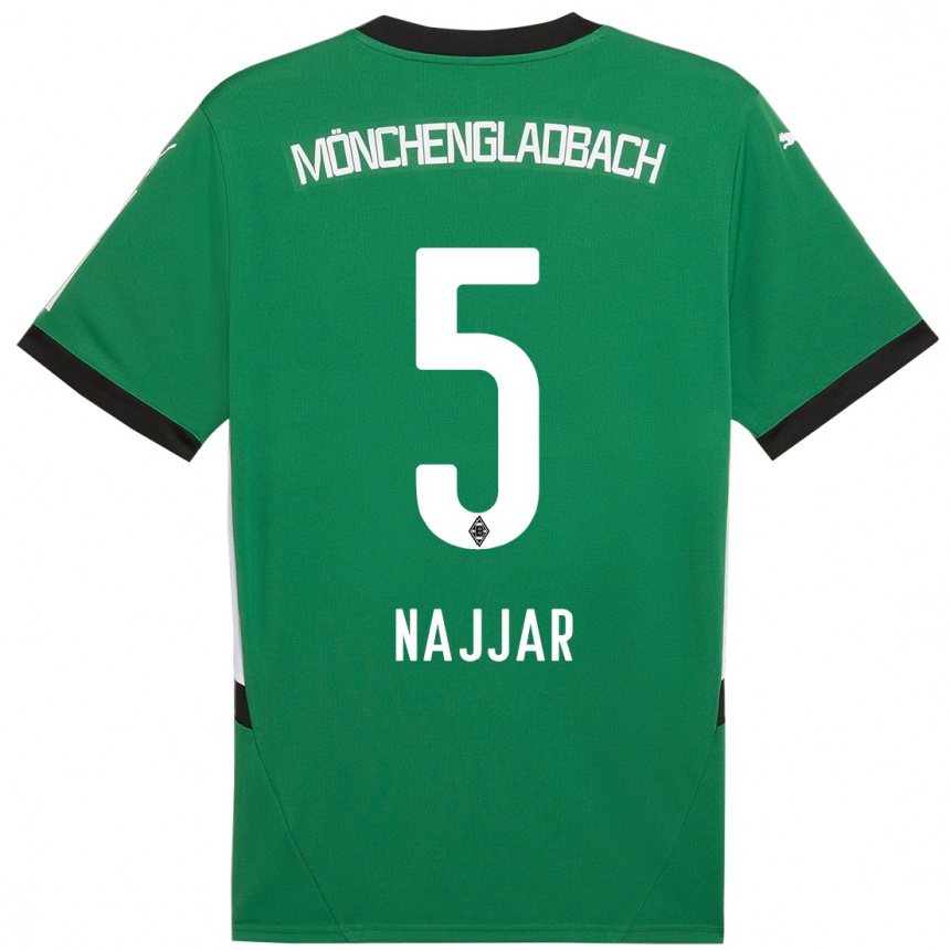 Niño Fútbol Camiseta Jamil Najjar #5 Verde Blanco 2ª Equipación 2024/25 México