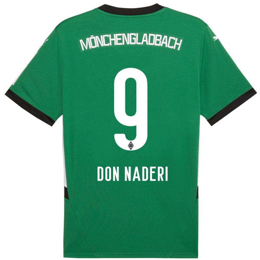 Niño Fútbol Camiseta Ryan Don Naderi #9 Verde Blanco 2ª Equipación 2024/25 México