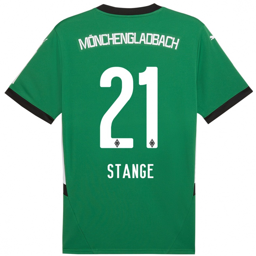 Niño Fútbol Camiseta Veit Stange #21 Verde Blanco 2ª Equipación 2024/25 México