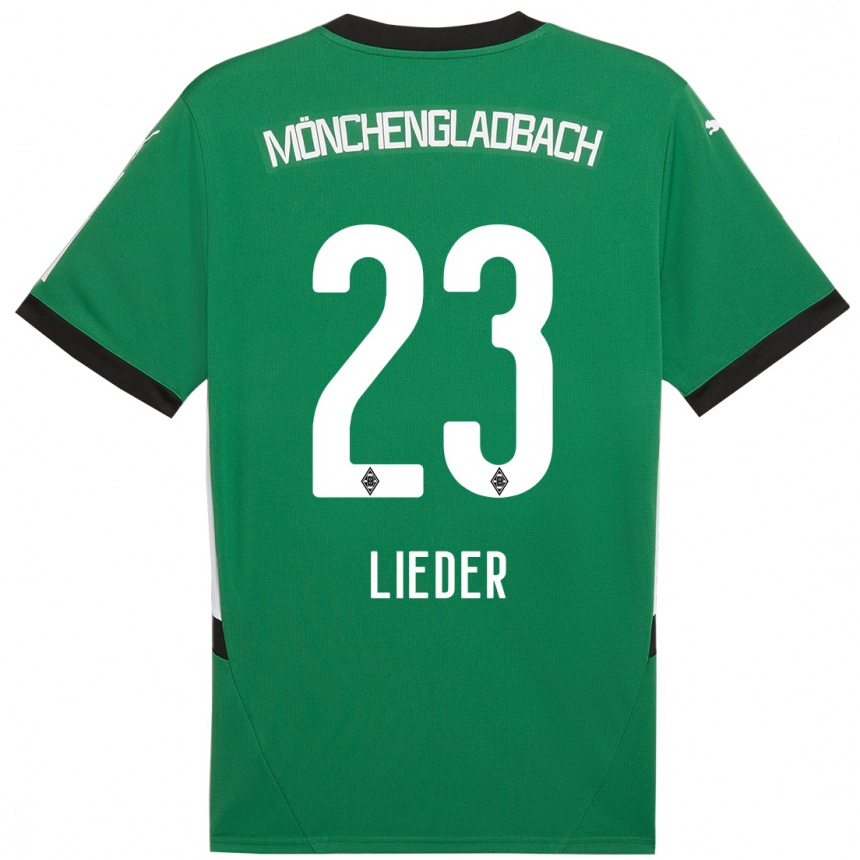 Niño Fútbol Camiseta Michel Lieder #23 Verde Blanco 2ª Equipación 2024/25 México