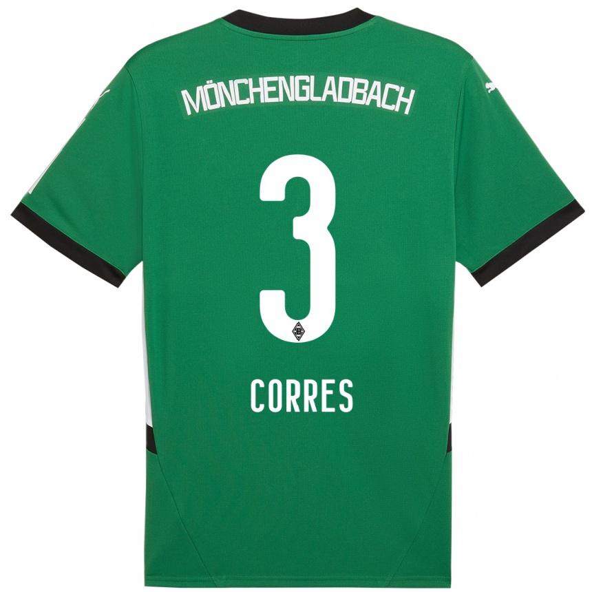 Niño Fútbol Camiseta Carolin Corres #3 Verde Blanco 2ª Equipación 2024/25 México