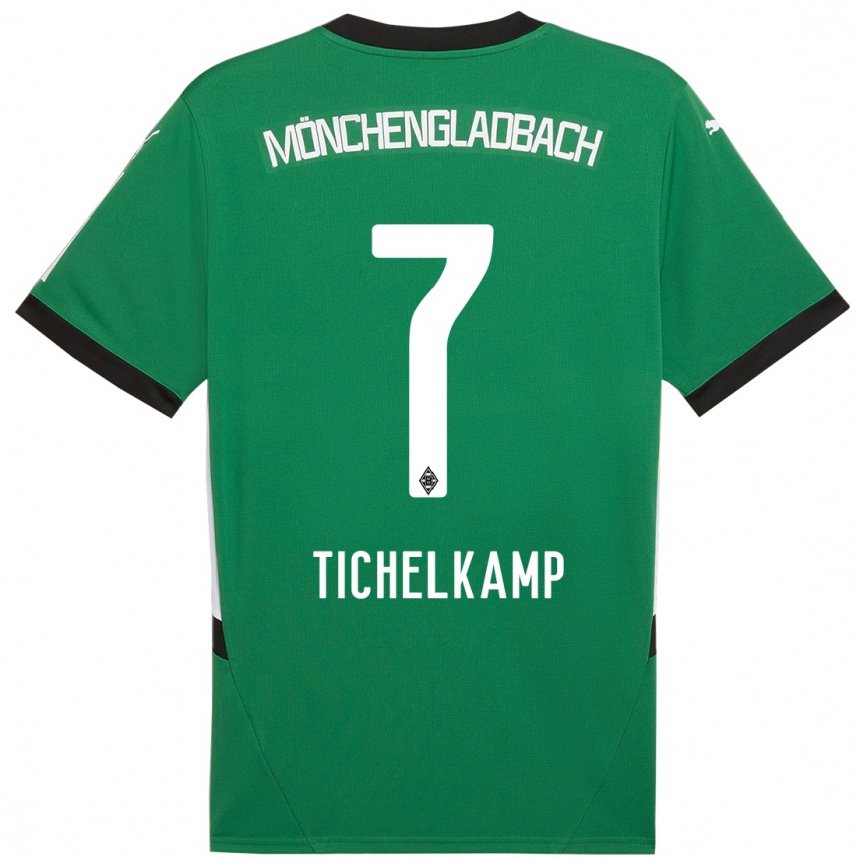 Niño Fútbol Camiseta Emily Tichelkamp #7 Verde Blanco 2ª Equipación 2024/25 México