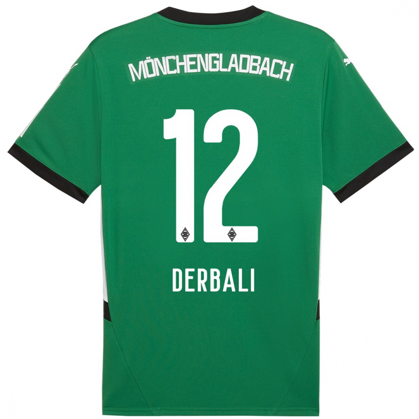 Niño Fútbol Camiseta Louisa Derbali #12 Verde Blanco 2ª Equipación 2024/25 México