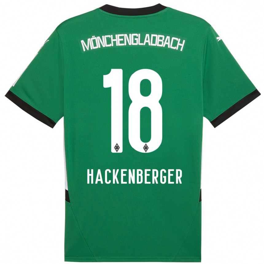 Niño Fútbol Camiseta Jessica Hackenberger #18 Verde Blanco 2ª Equipación 2024/25 México