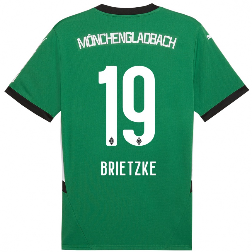 Niño Fútbol Camiseta Yvonne Brietzke #19 Verde Blanco 2ª Equipación 2024/25 México