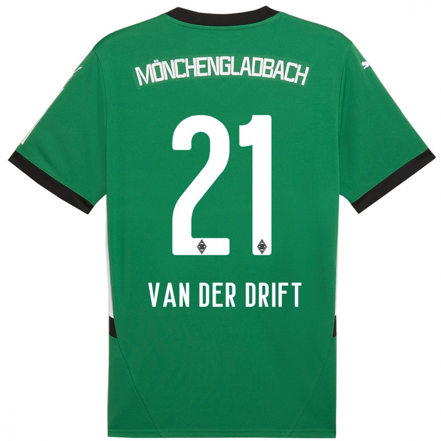 Niño Fútbol Camiseta Suus Van Der Drift #21 Verde Blanco 2ª Equipación 2024/25 México