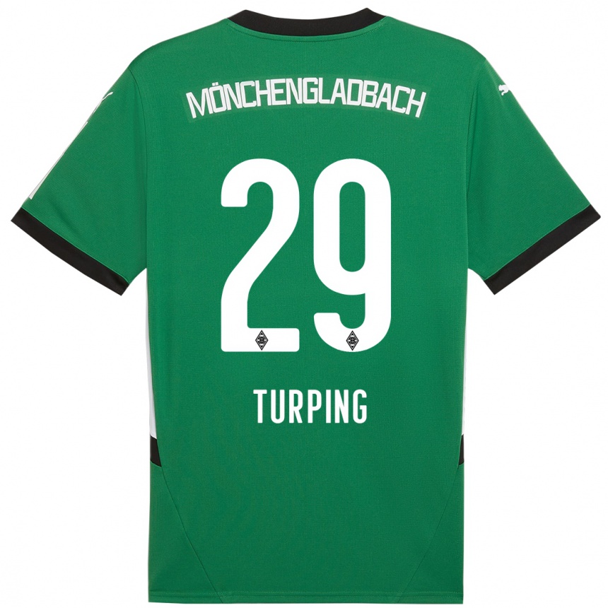 Niño Fútbol Camiseta Selim Turping #29 Verde Blanco 2ª Equipación 2024/25 México