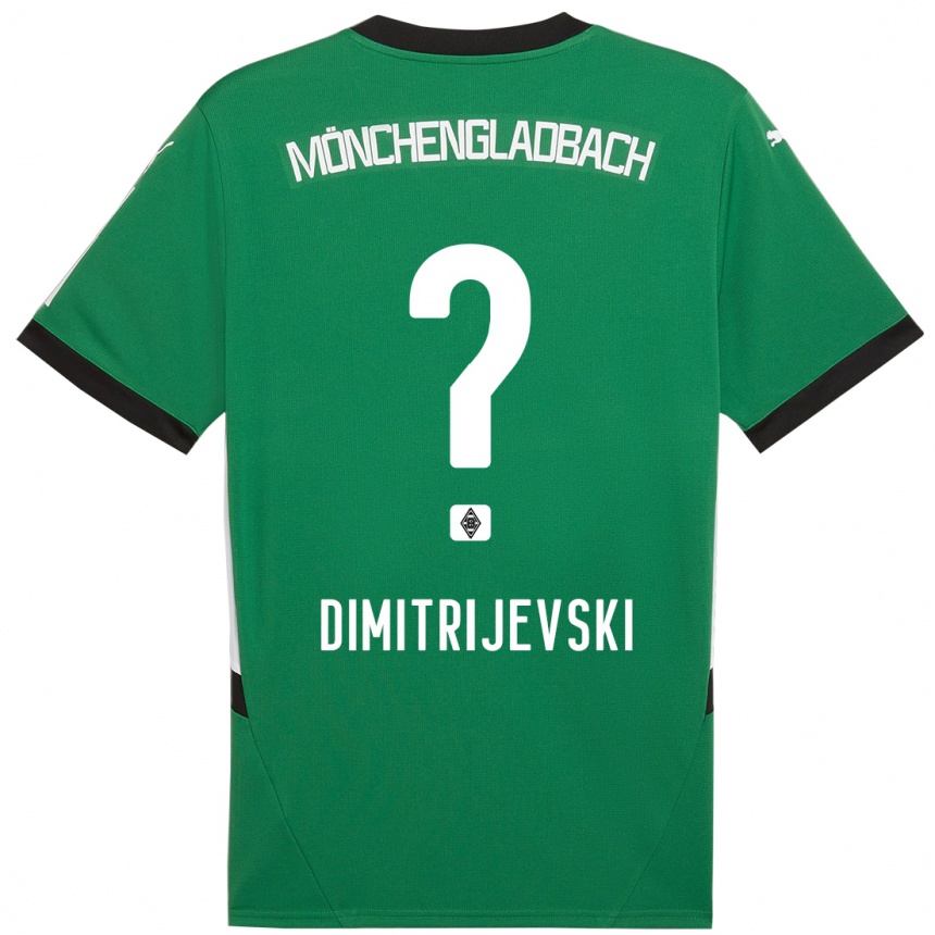 Niño Fútbol Camiseta Maximilian Dimitrijevski #0 Verde Blanco 2ª Equipación 2024/25 México