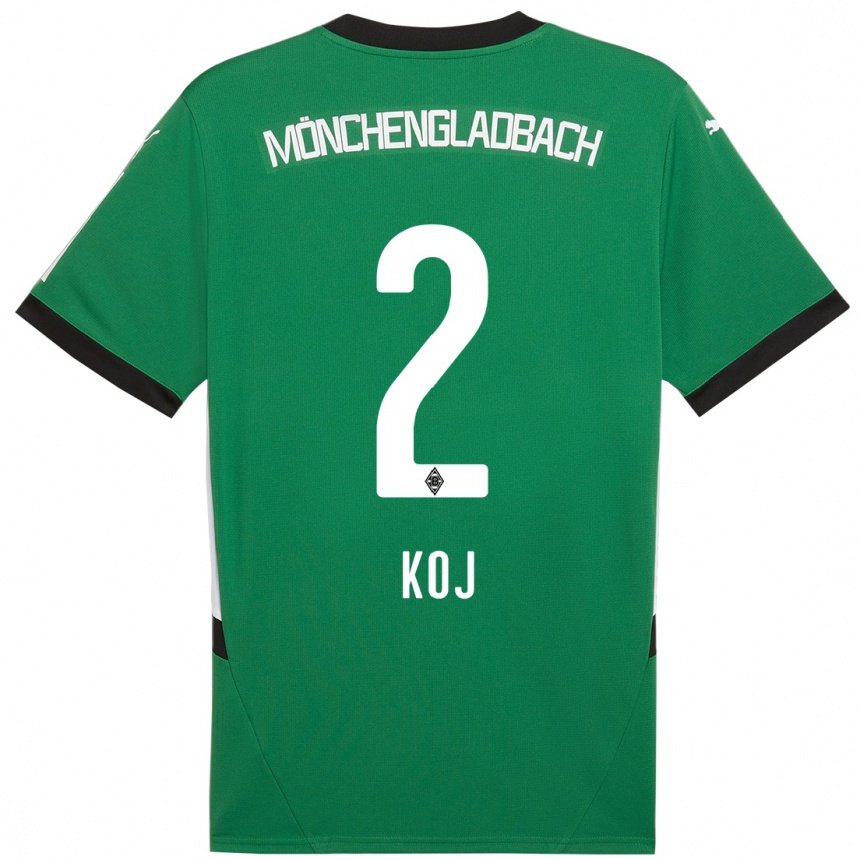 Niño Fútbol Camiseta Julia Koj #2 Verde Blanco 2ª Equipación 2024/25 México