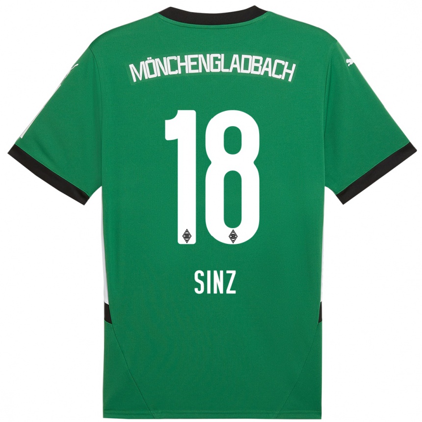 Niño Fútbol Camiseta Michelle Sinz #18 Verde Blanco 2ª Equipación 2024/25 México