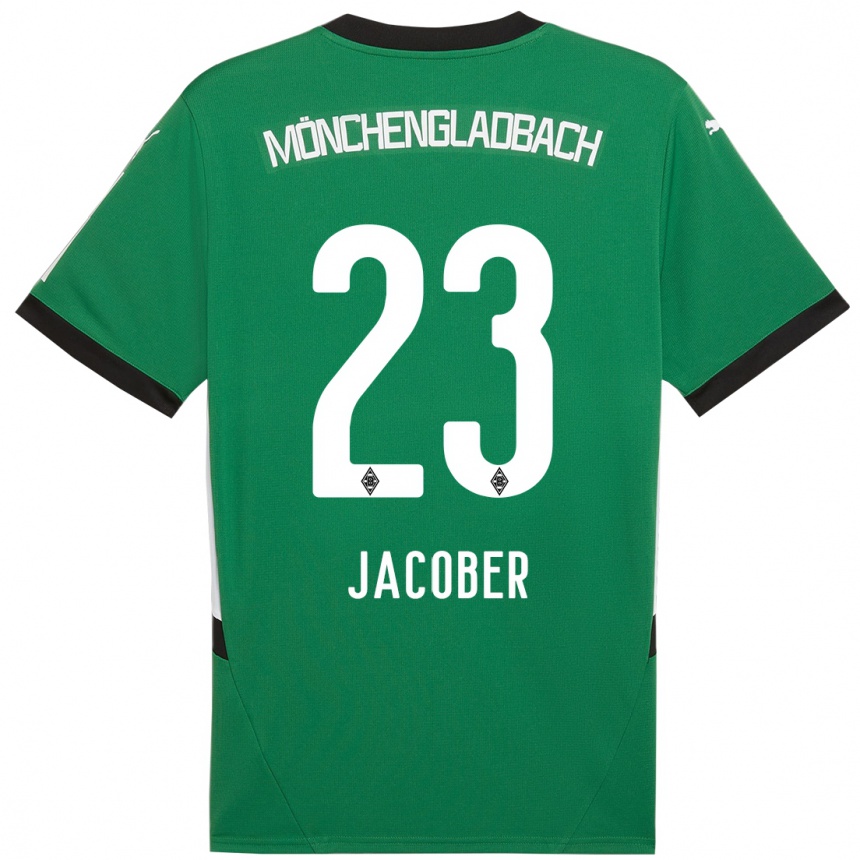 Niño Fútbol Camiseta Magdalena Jacober #23 Verde Blanco 2ª Equipación 2024/25 México