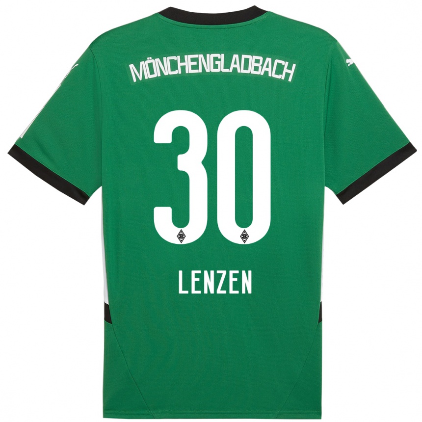 Niño Fútbol Camiseta Hannah Lenzen #30 Verde Blanco 2ª Equipación 2024/25 México