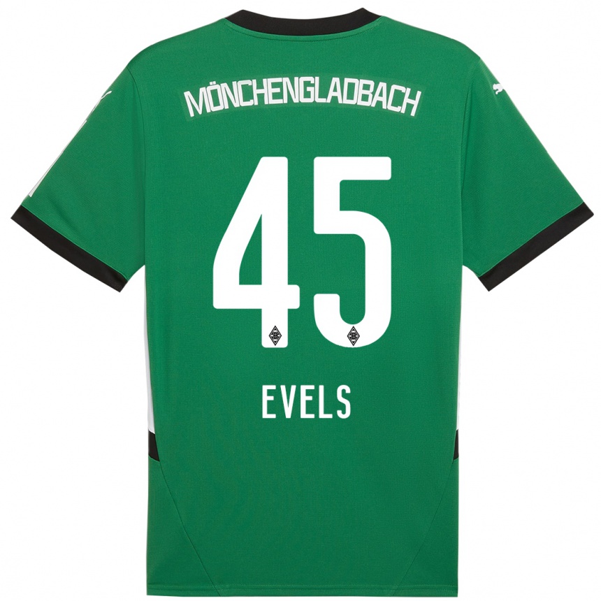 Niño Fútbol Camiseta Emily Evels #45 Verde Blanco 2ª Equipación 2024/25 México