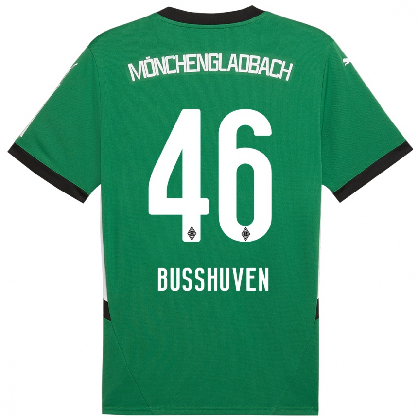 Niño Fútbol Camiseta Alina Busshuven #46 Verde Blanco 2ª Equipación 2024/25 México