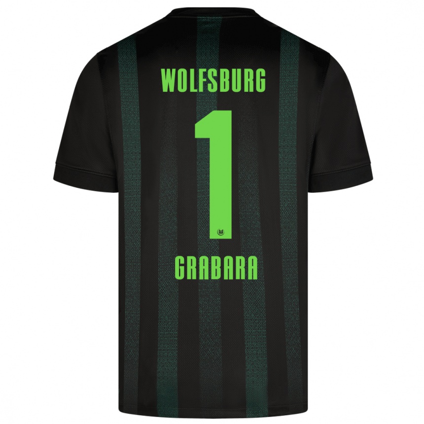 Niño Fútbol Camiseta Kamil Grabara #1 Verde Oscuro 2ª Equipación 2024/25 México