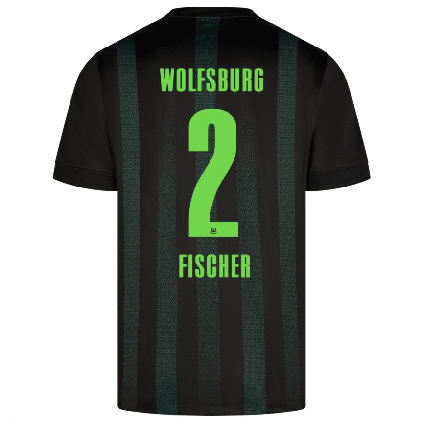 Niño Fútbol Camiseta Kilian Fischer #2 Verde Oscuro 2ª Equipación 2024/25 México