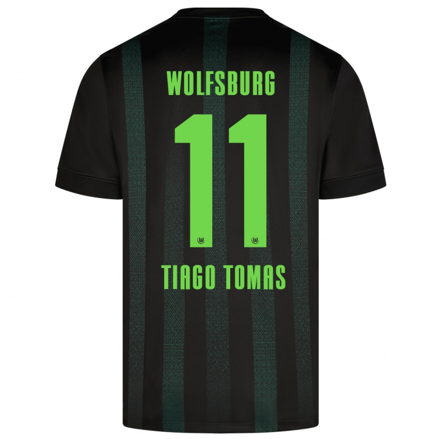 Niño Fútbol Camiseta Tiago Tomás #11 Verde Oscuro 2ª Equipación 2024/25 México