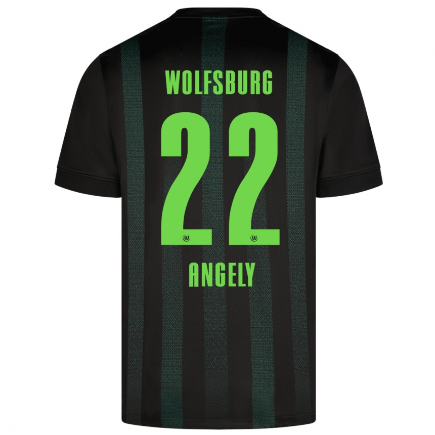 Niño Fútbol Camiseta Mathys Angély #22 Verde Oscuro 2ª Equipación 2024/25 México