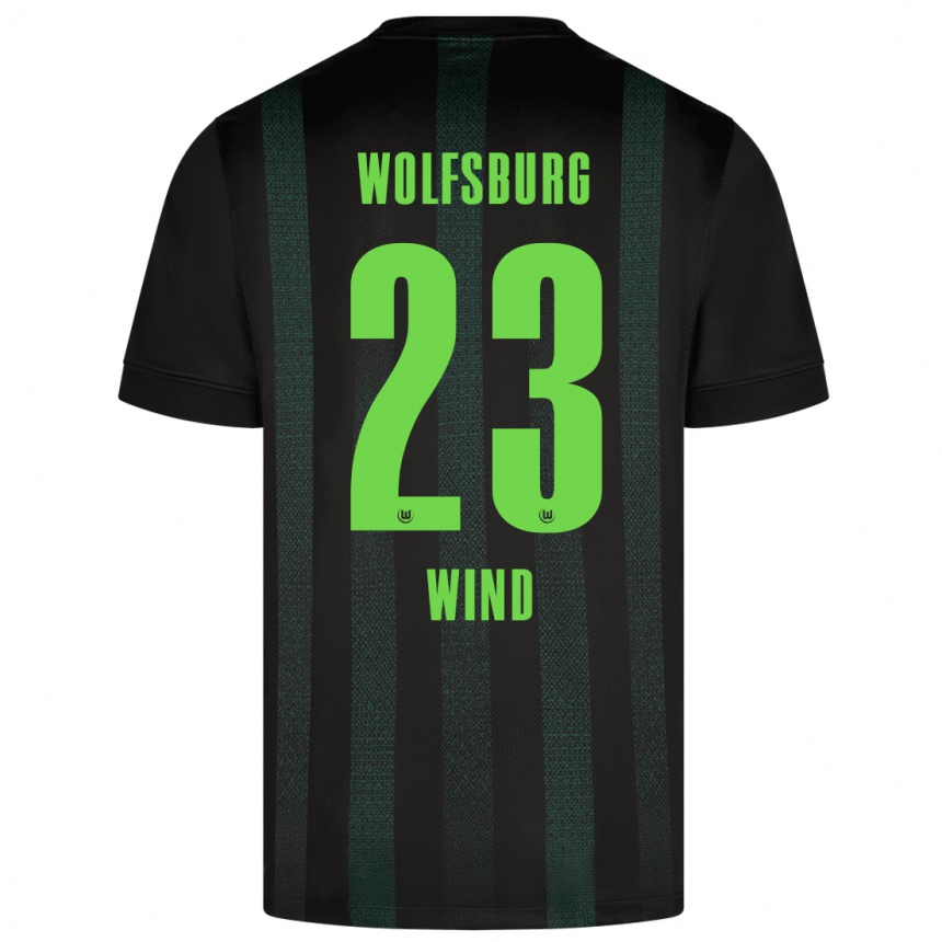 Niño Fútbol Camiseta Jonas Wind #23 Verde Oscuro 2ª Equipación 2024/25 México