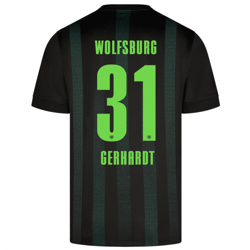 Niño Fútbol Camiseta Yannick Gerhardt #31 Verde Oscuro 2ª Equipación 2024/25 México