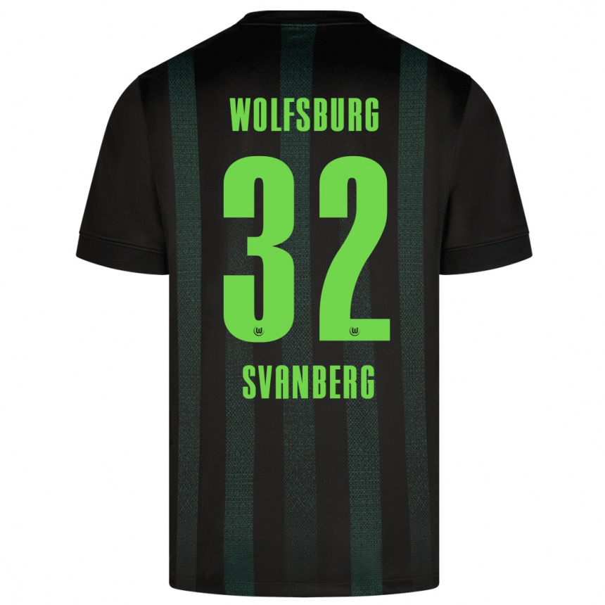 Niño Fútbol Camiseta Mattias Svanberg #32 Verde Oscuro 2ª Equipación 2024/25 México