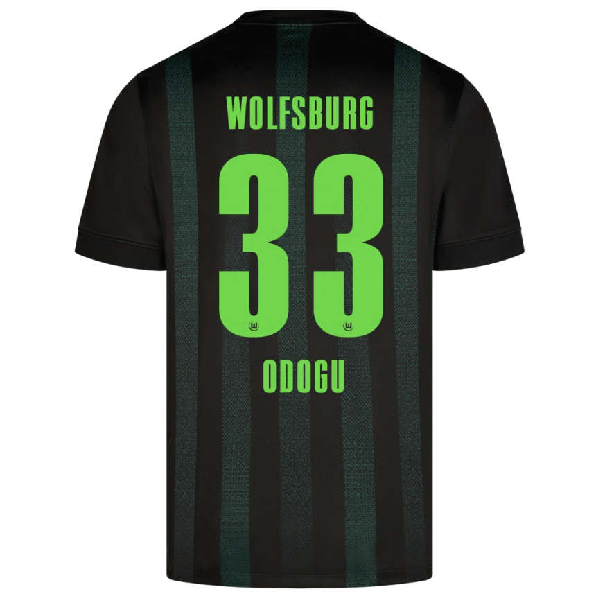 Niño Fútbol Camiseta David Odogu #33 Verde Oscuro 2ª Equipación 2024/25 México