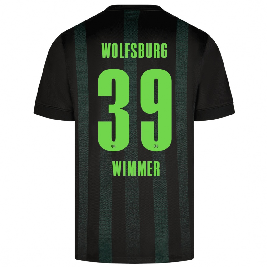 Niño Fútbol Camiseta Patrick Wimmer #39 Verde Oscuro 2ª Equipación 2024/25 México