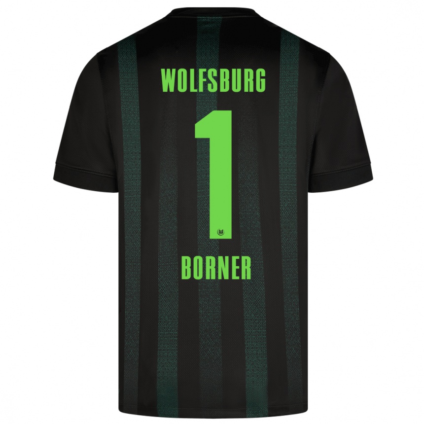 Niño Fútbol Camiseta Benedikt Börner #1 Verde Oscuro 2ª Equipación 2024/25 México