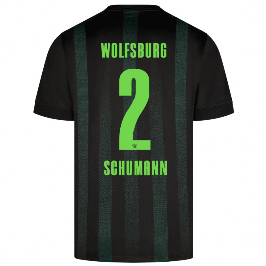 Niño Fútbol Camiseta Anton Schumann #2 Verde Oscuro 2ª Equipación 2024/25 México