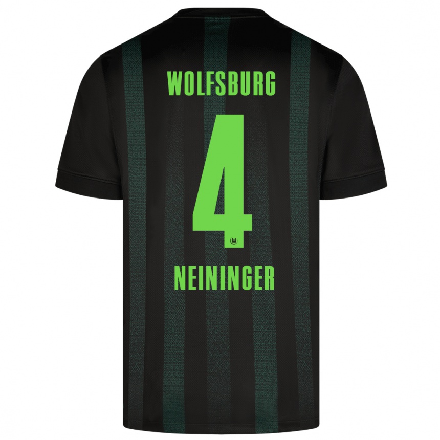 Niño Fútbol Camiseta Till Neininger #4 Verde Oscuro 2ª Equipación 2024/25 México