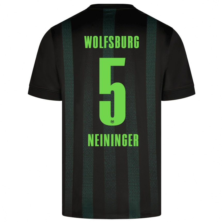 Niño Fútbol Camiseta Tim Neininger #5 Verde Oscuro 2ª Equipación 2024/25 México