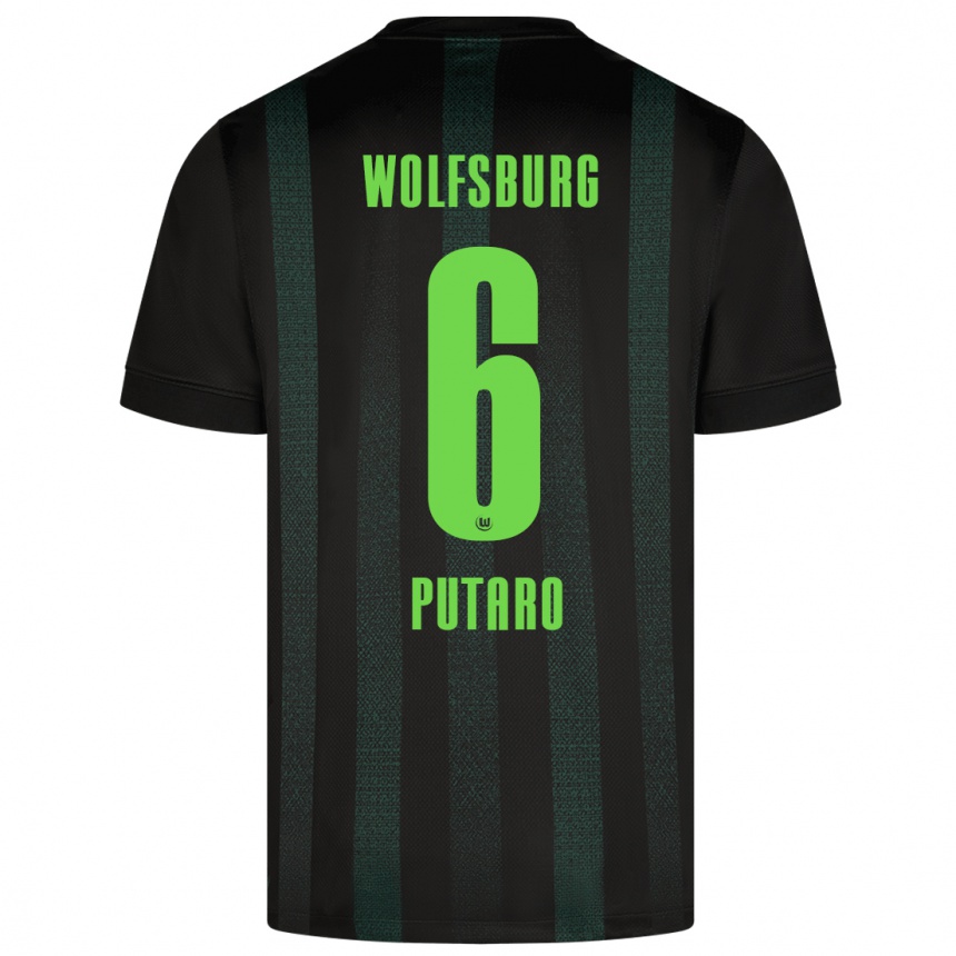 Niño Fútbol Camiseta Luca Putaro #6 Verde Oscuro 2ª Equipación 2024/25 México